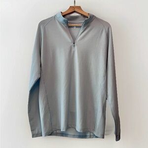 HAUS - Men’s Light Blue Fitted Performance 1/4 Zip, Size M